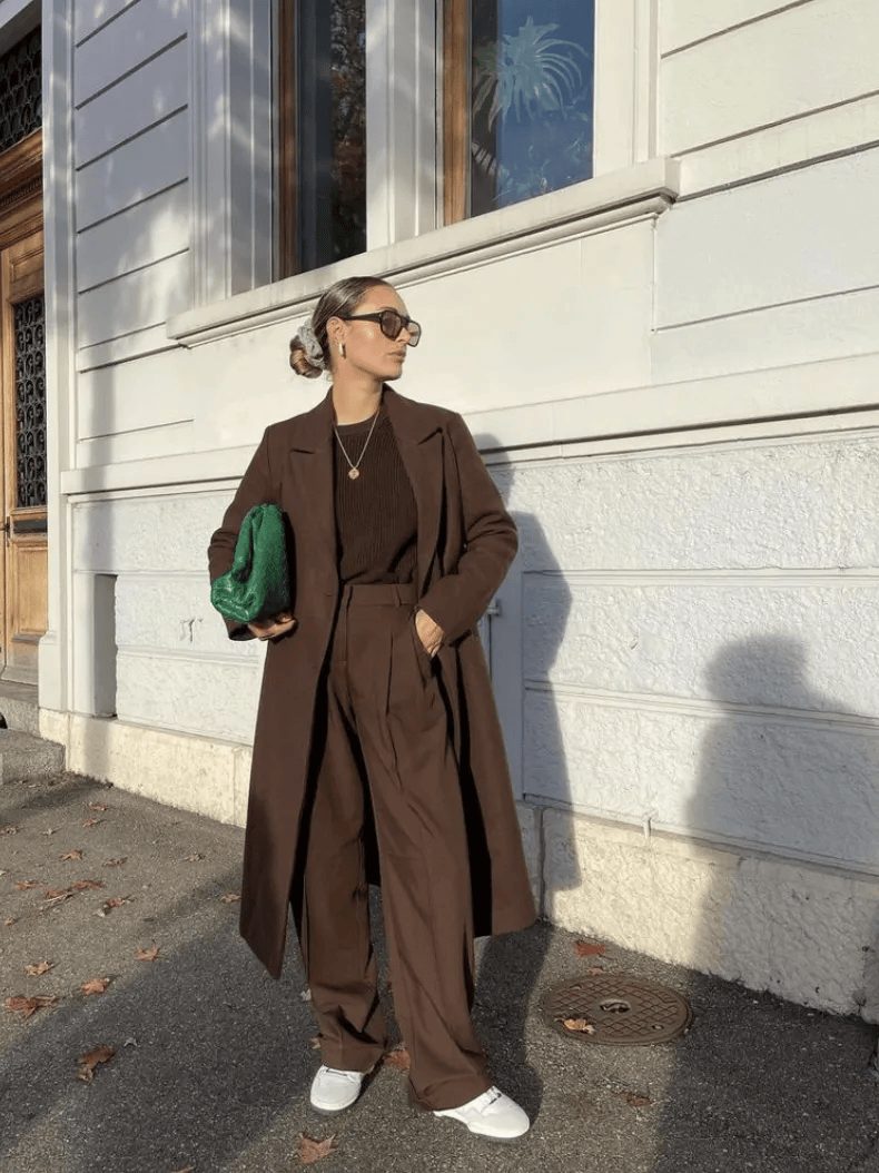 鞋 ” 越慵懒穿越高级！冬天 “ 阔腿裤+运动(图7)