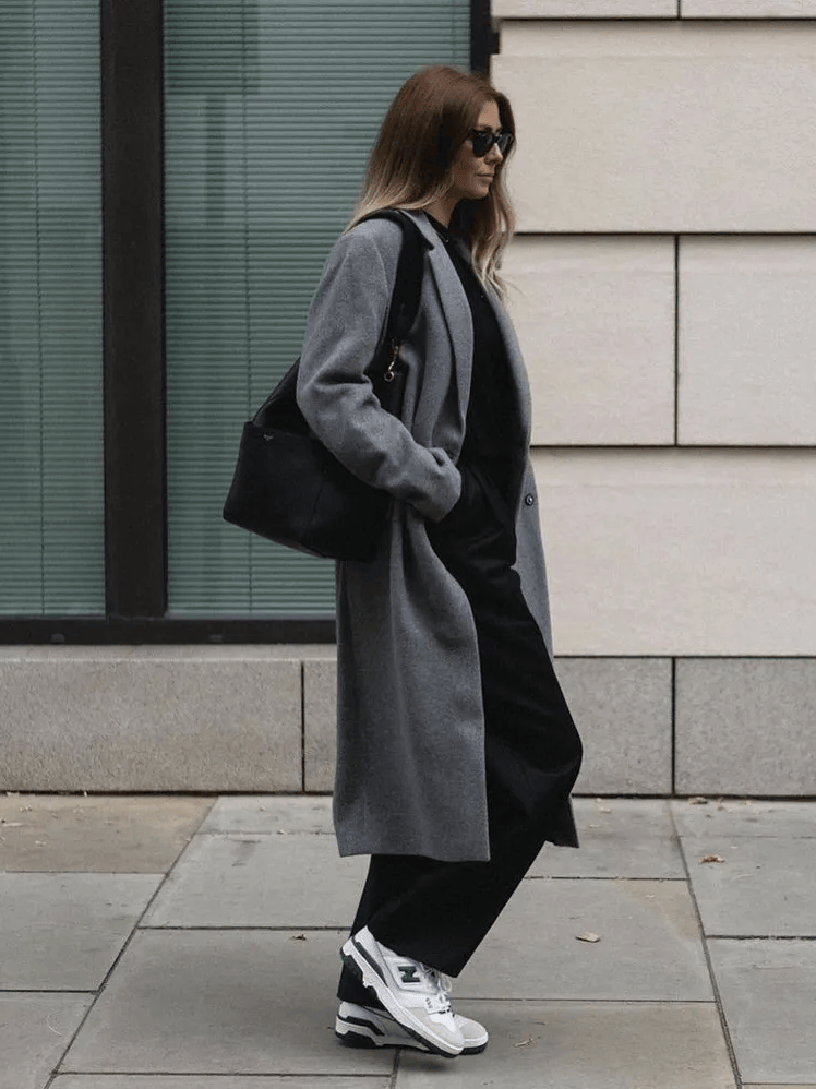 鞋 ” 越慵懒穿越高级！冬天 “ 阔腿裤+运动(图9)