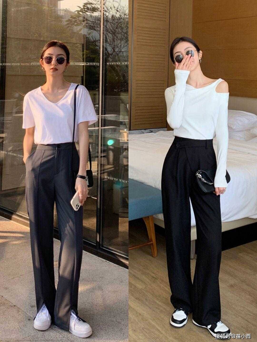 腿裤”就够了这样穿百搭还显瘦夏季裤子没必要买太多“1条阔(图5)