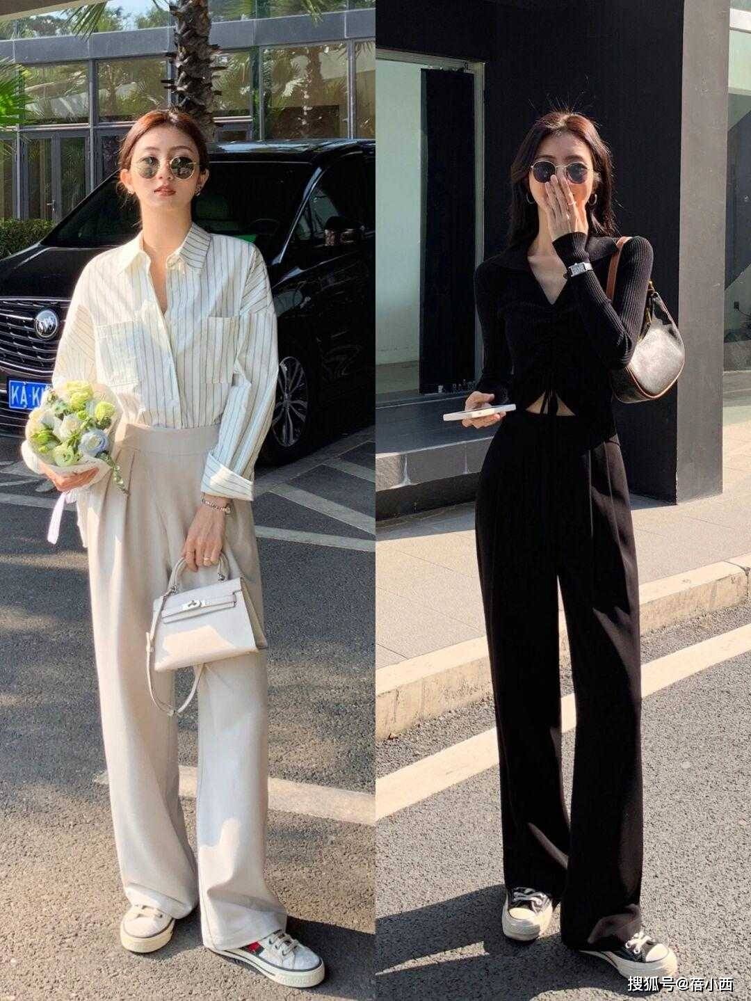 腿裤”就够了这样穿百搭还显瘦夏季裤子没必要买太多“1条阔(图4)