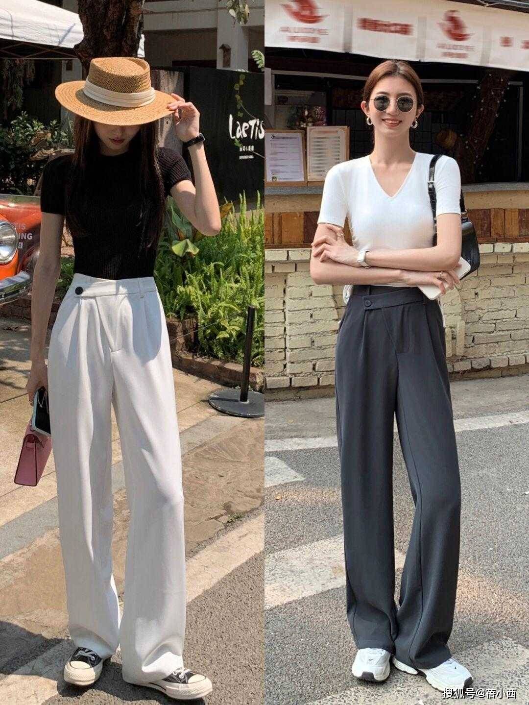 腿裤”就够了这样穿百搭还显瘦夏季裤子没必要买太多“1条阔(图6)