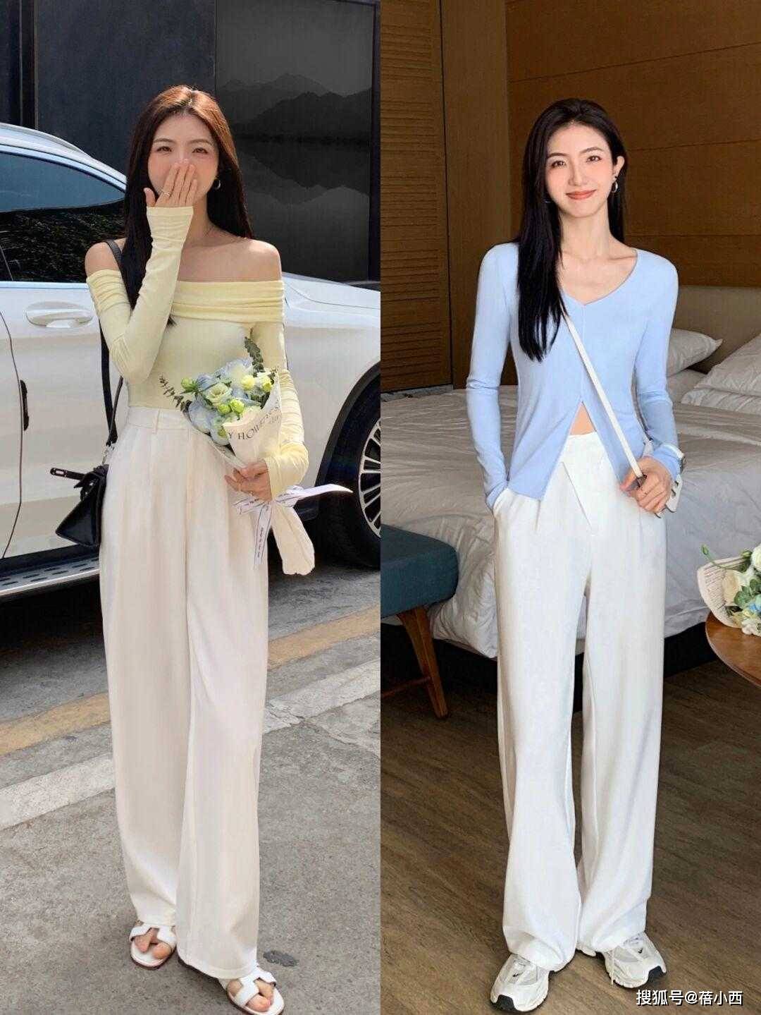 腿裤”就够了这样穿百搭还显瘦夏季裤子没必要买太多“1条阔(图9)